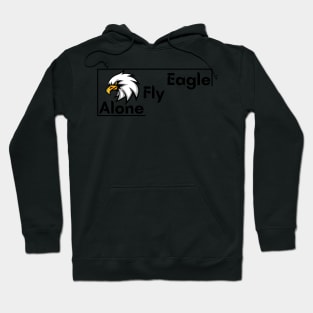 Eagle fly alone design Hoodie